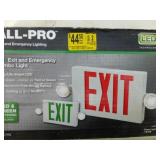 All-Pro LED EXIT Sign & Emergency Light Combo NIB