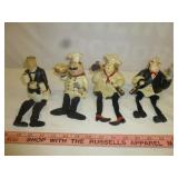 4pc Chef & Waiter Shelf Sitters
