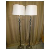 Pair of Metal Floor Lamps - Pole Lamps