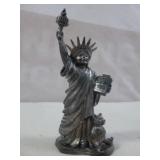 6" Solid Pewter I Love You Child Statue of Liberty