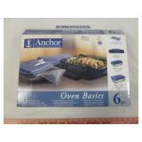 NEW Anchor Hocking Glass Casserole Set w/ Carrier