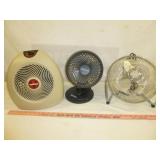 3pc Compact Electric Desk Fans