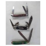 3pc Pocket Knives / Folding Knives