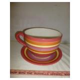 Large Ceramic Teacup & Saucer Planter Pot