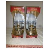 2pc Florasense Glass Hurricane Oil Lamps - NEW