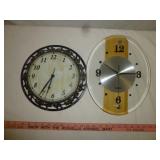 2pc Quartz Decorator Wall Clocks