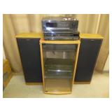 Sony 5pc Component Stereo System Speakers Cabinet