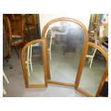 Wood Frame "Bat Wing" 3pc Mirror Set