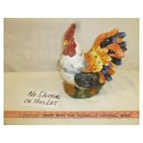 Hand Painted Ceramic Rooster Cookie Jar