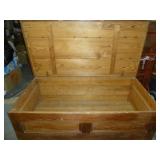 Antique Wood Plank Large Trunk Crate / Table Base