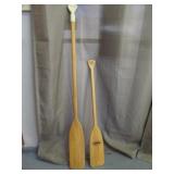 2pc Wood Boat Oars - 4ft & 5ft