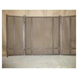 Folding Metal Mesh Fireplace Screen