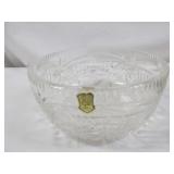 English Hand Cut Lead Crystal Fruit or Center Bowl