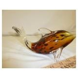 Leopard Glass Murano Style Art Glass Dolphin