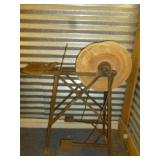 Antique Pedal Seated Stone Grinding Wheel