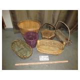 Large Size Wood & Wicker Basket Selection