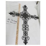 Wrought Metal Ornate Large Wall Cross