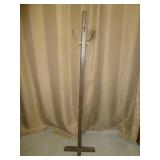 Vintage Wood & Brass Coat / Hat Rack Stand