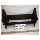 Vintage Oak Wood Desk Top Book Rack