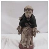Antique Hand Carved Wood Large St Francis Icon