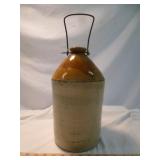 Antique 1 Gallon European Stone Ware Jug w/ Handle