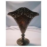 Godinger Silver Plate Ornate Fan Vase