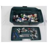Miniature Cast Metal Figures - Paints - Work Box
