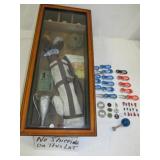Golf Shadow Box Display & Golf Accessories