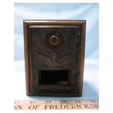 Hand Made Wood Brass Post Box Door Bank