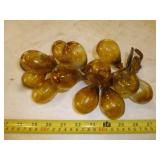 Mid Century Blown Amber Glass Grapes