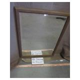 Vintage Bevel Glass Wall Mirror New Zealand Label