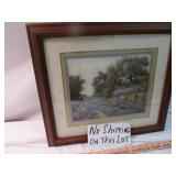 Bluebonnet Texas Country Scene Triple Matted Print