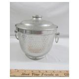 Mid Century Hammered Aluminum Ice Bucket