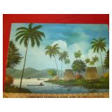 Vintage Original Acrylic Painting on Canvas