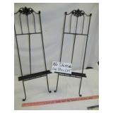 Pair of Metal Folding Countertop Display Easels