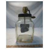 Antique Blow Churn Co. England 4qt Butter Churn