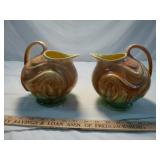 Pair of Sylvak Abstract Style English Pottery Jugs