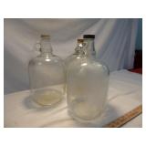3pc Vintage 1 Gallon Glass Bottles with Lids