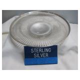 Sterling Silver Pierced Rim Pedastal Bread Tray