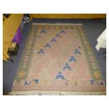 Kilim Rug Flat Woven Turkish / Ottoman Vintage Rug