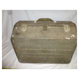 Vintage Metal Large "Hip" Tool Box w/ Tools