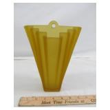 Vintage Frosted Amber Glass Art Deco Wall Pocket