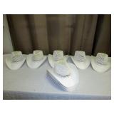 10pc Alamo Hat Co White Woven Straw Western Hats