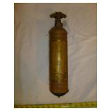 Vintage Brass Fire Extinguisher w/ Wall Mount