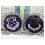 2pc US Air Force Challenge Coins with COA