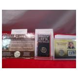 3pc JFK Bicentennial Half Dollars Silver & Proof