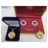 Texas State Quarters - Necklace, Pendant, Mint Set