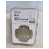1902-S US Morgan Silver Dollar MS63