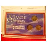 Silver Mercury Dime Mint Mark Collection