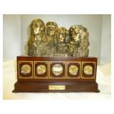 Mt. Rushmore Danbury Mint Sculpture with Coins